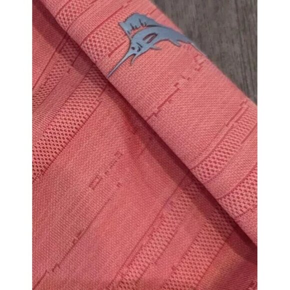 Tommy Bahama Men's Small Clarete Melon Palm Boulevard Performance Crew T-Shirt - Picture 4 of 7